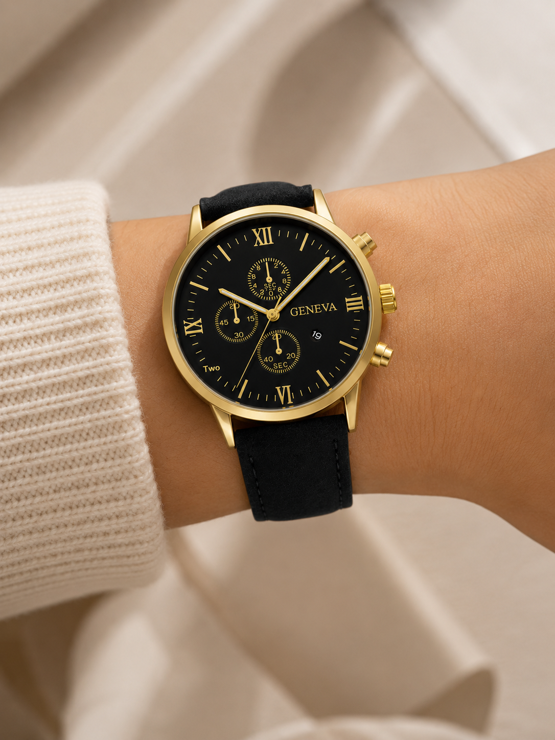 Montre Homme Dorée Élégance