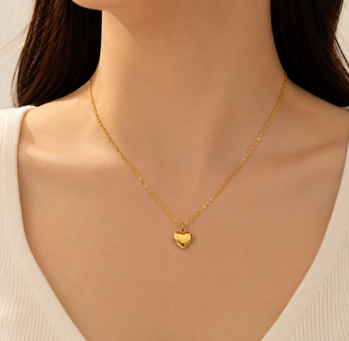 Collier Cœur Éclat – Doré