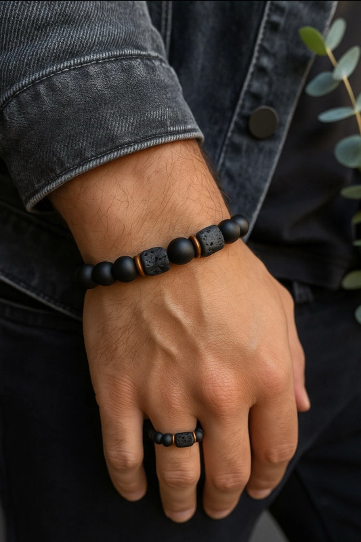 Bracelet Pierre Volcanique – Force & Ancrage