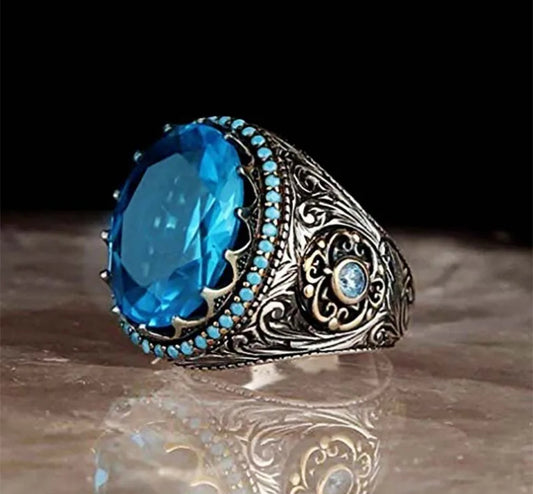 Bague Royale Turquoise Éclat et Élégance