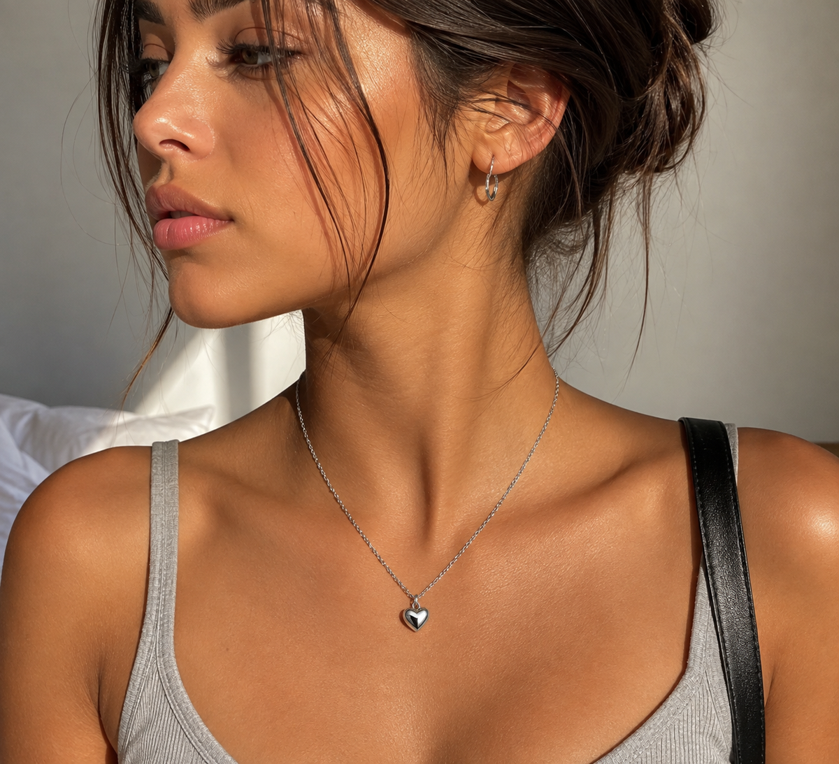 Collier Cœur Éclat – Argenté