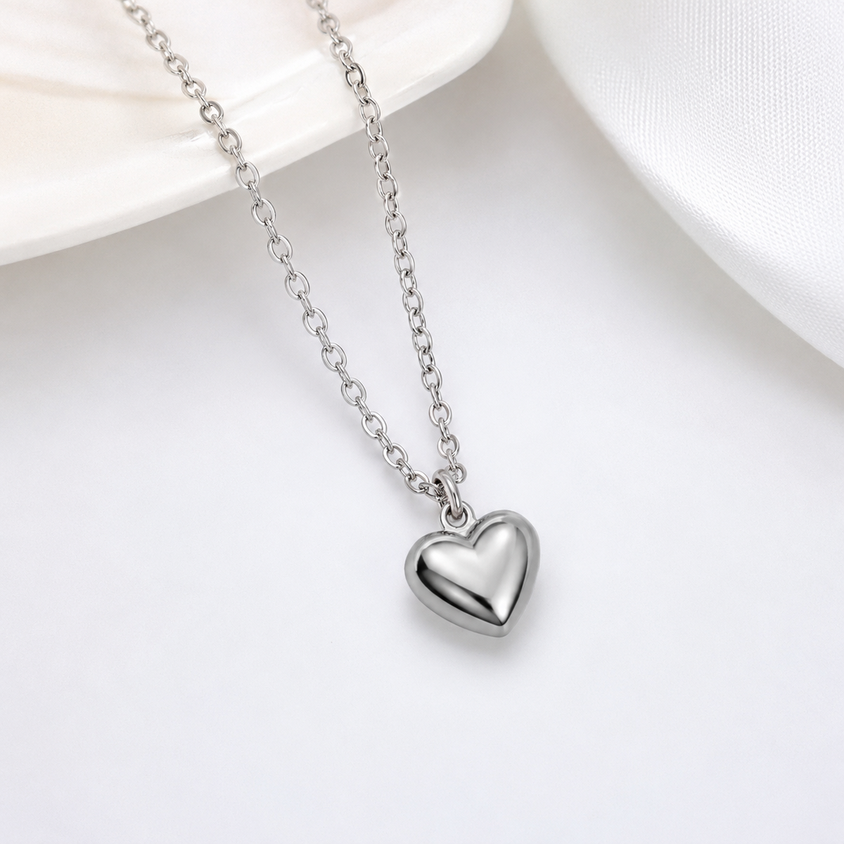 Collier Cœur Éclat – Argenté