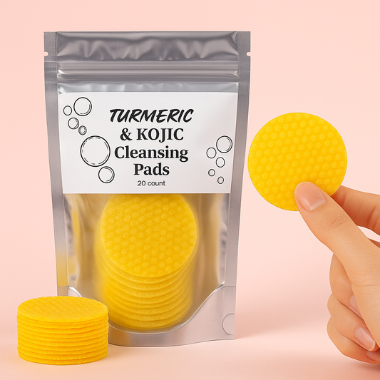 Tampon nettoyant au curcuma et acide kojique