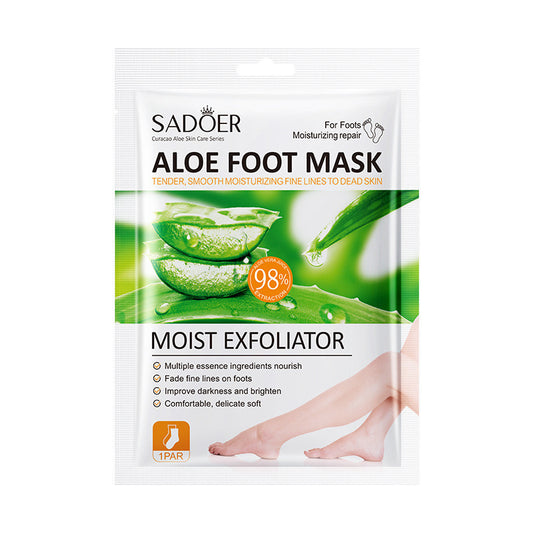 Masque Exfoliant Pieds Aloe Vera – 3 paires 
Pieds doux, hydratés & régénérés